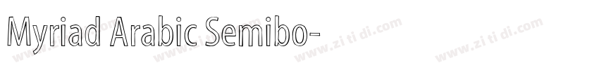 Myriad Arabic Semibo字体转换